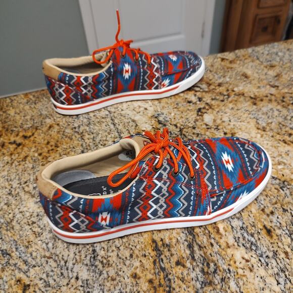 Twisted X Hooey Loper Aztec Red Multi-Color Shoes WHYC026 Women's Sz 8.5M - Picture 5 of 13